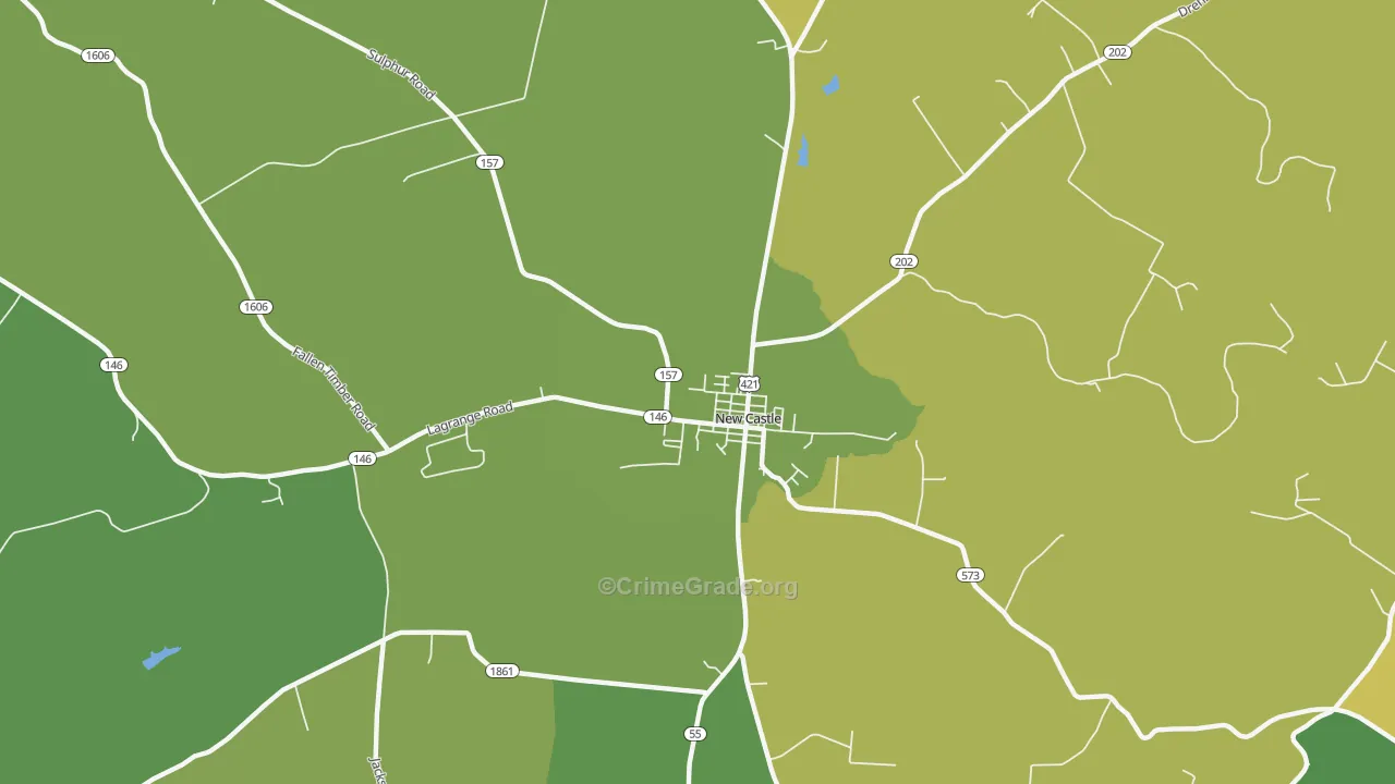 40050, KY Map of Drug-Related Crime Rates