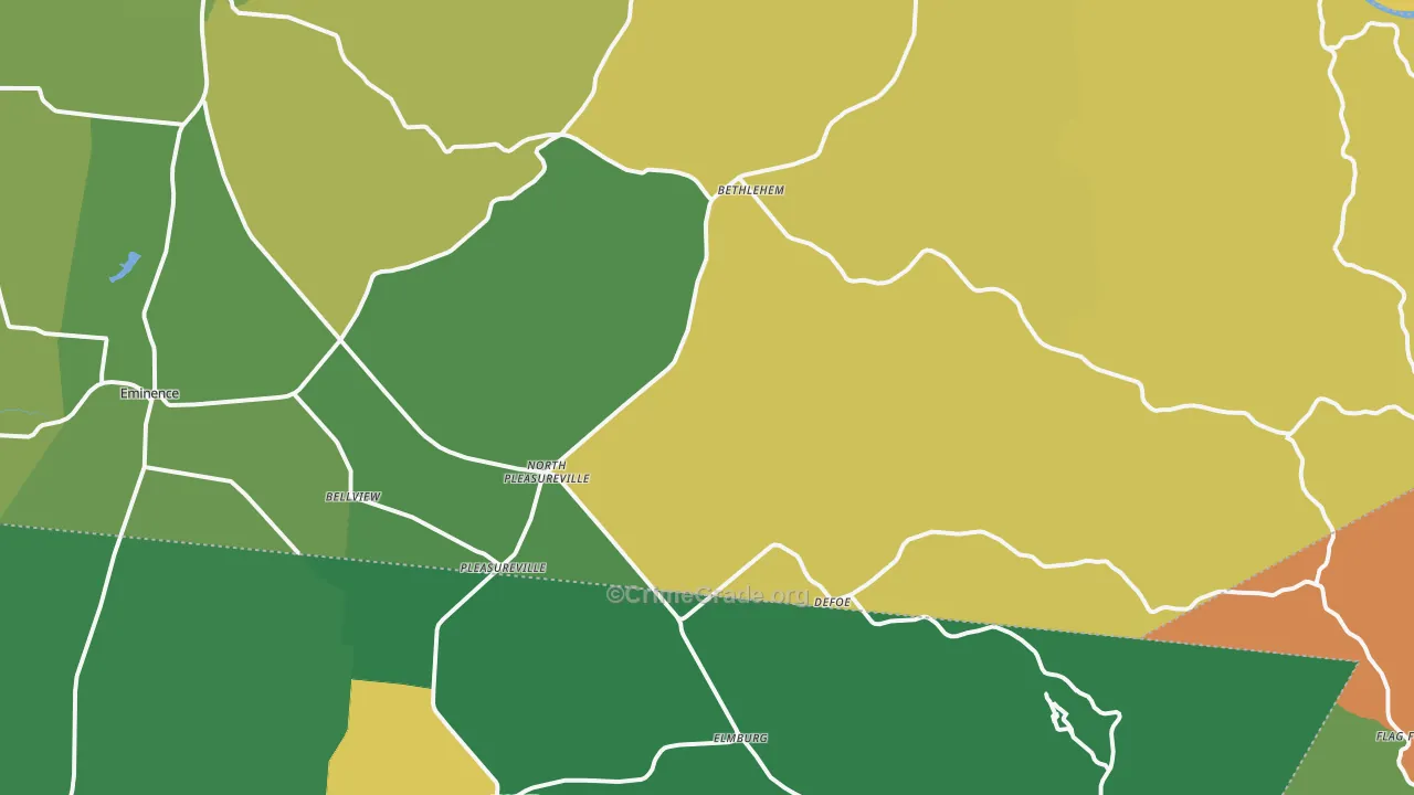 40057, KY Map of Drug-Related Crime Rates