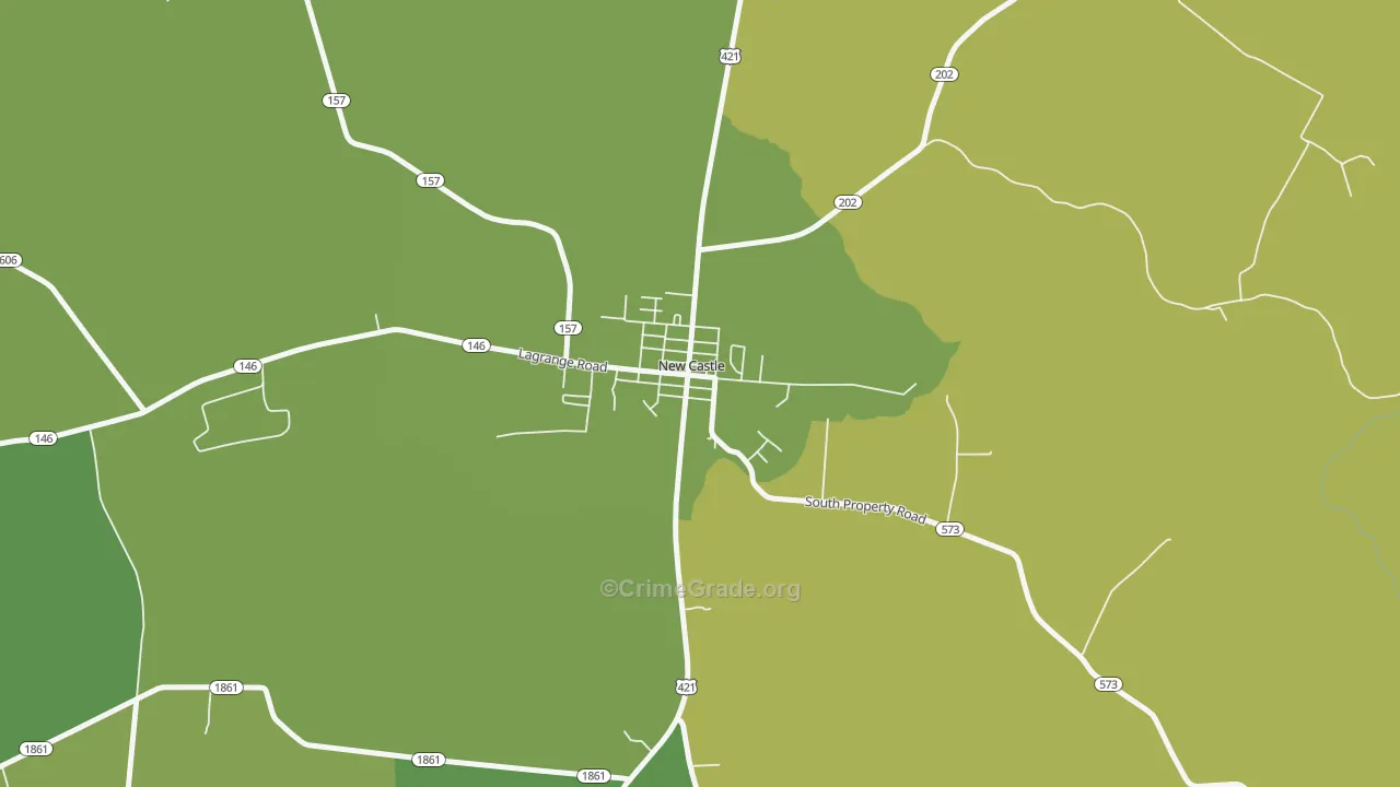 40058, KY Map of Drug-Related Crime Rates