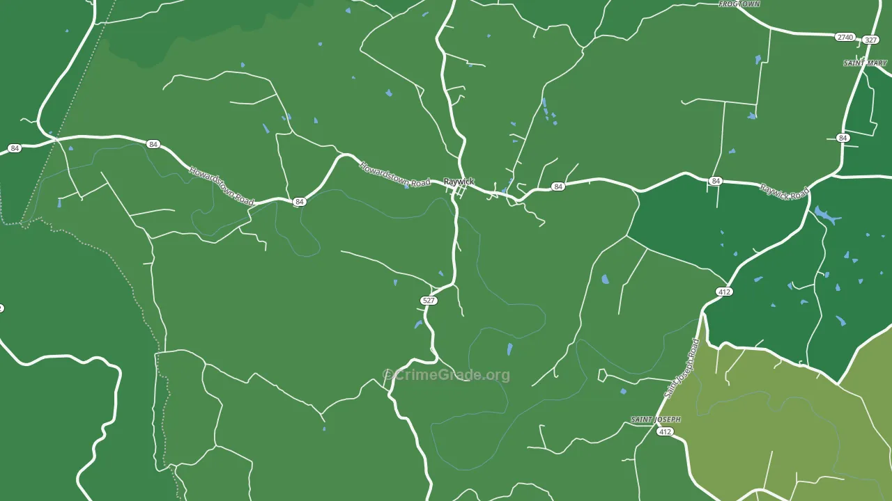 40060, KY Map of Drug-Related Crime Rates