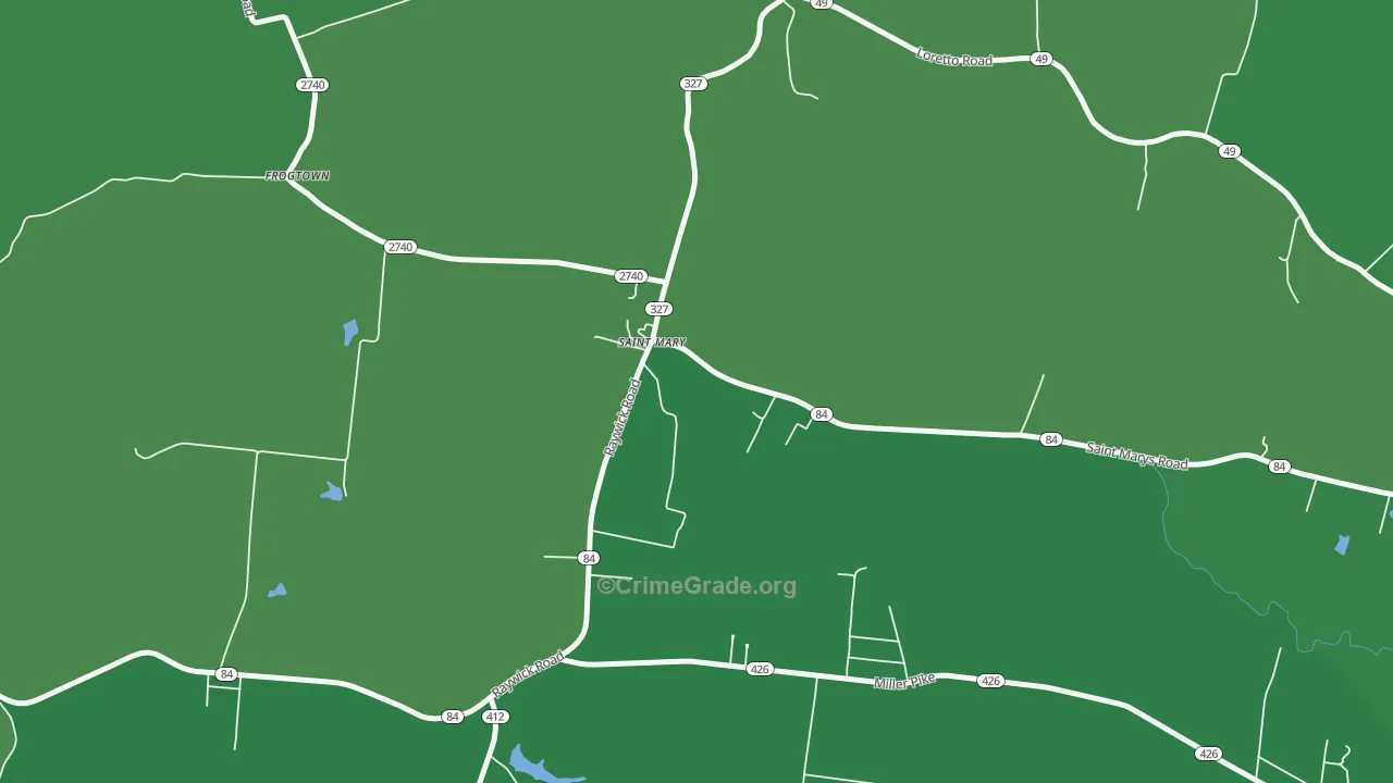 40063, KY Map of Drug-Related Crime Rates