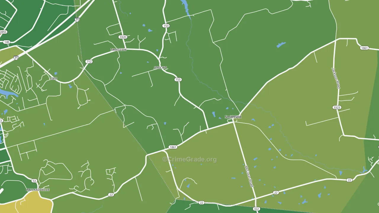 40068, KY Map of Drug-Related Crime Rates
