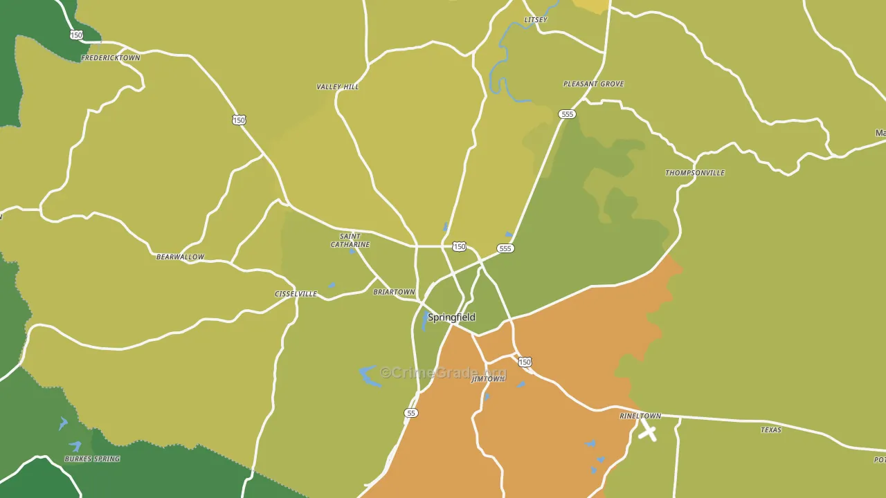 40069, KY Map of Drug-Related Crime Rates