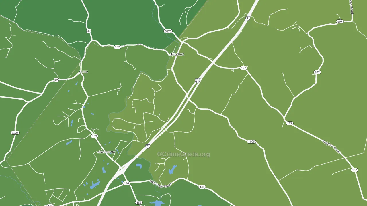 40070, KY Map of Drug-Related Crime Rates