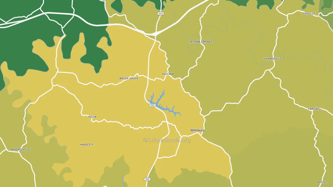 40078, KY Map of Drug-Related Crime Rates