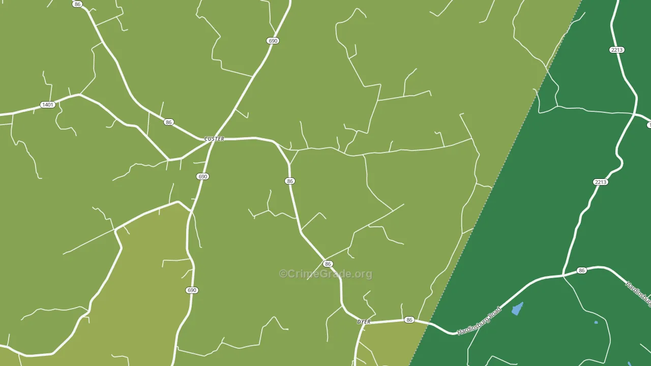 40115, KY Map of Drug-Related Crime Rates
