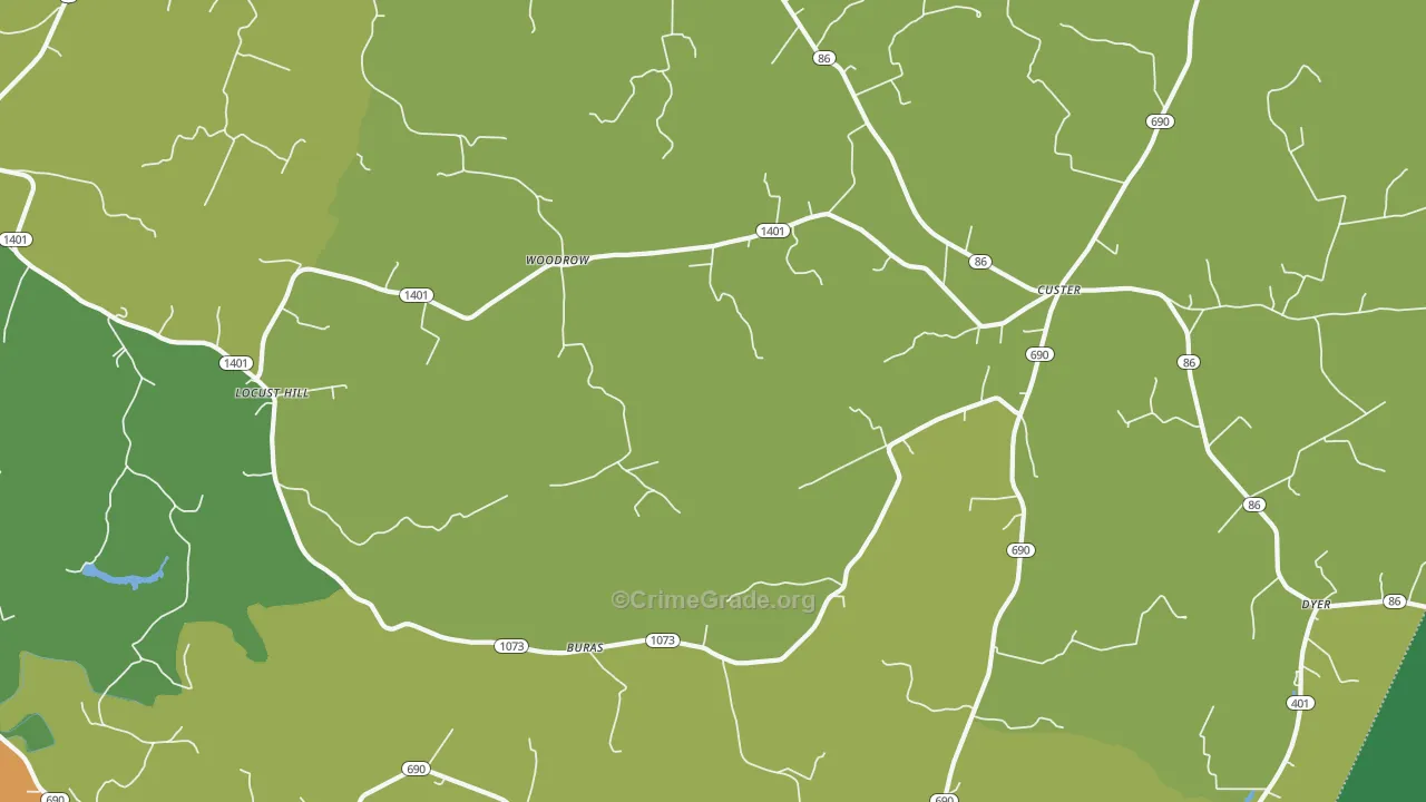 40140, KY Map of Drug-Related Crime Rates