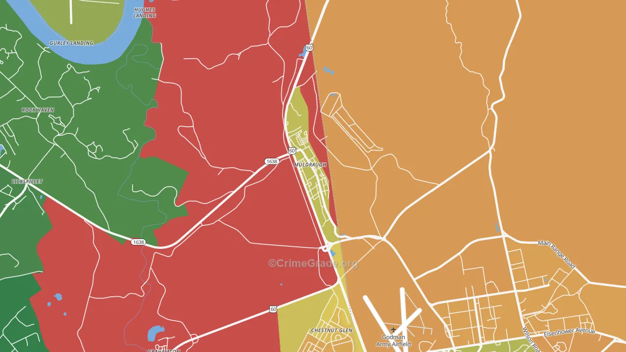 40155, KY Map of Drug-Related Crime Rates
