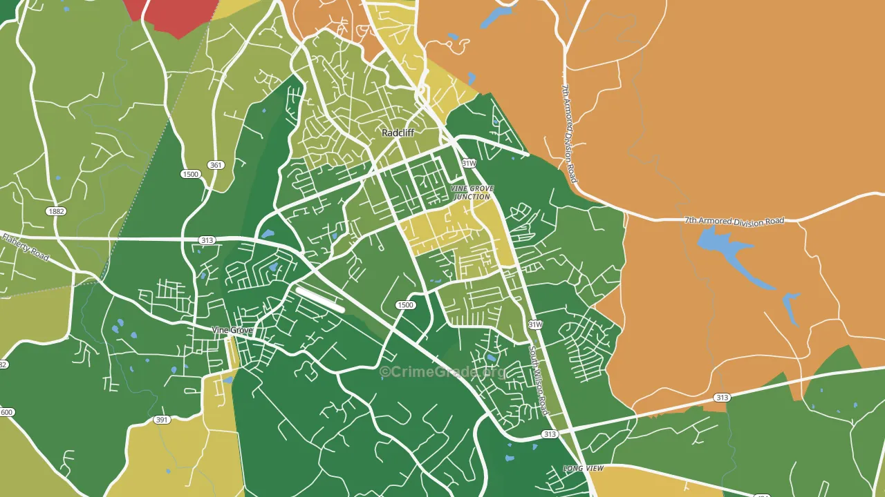 40160, KY Map of Drug-Related Crime Rates