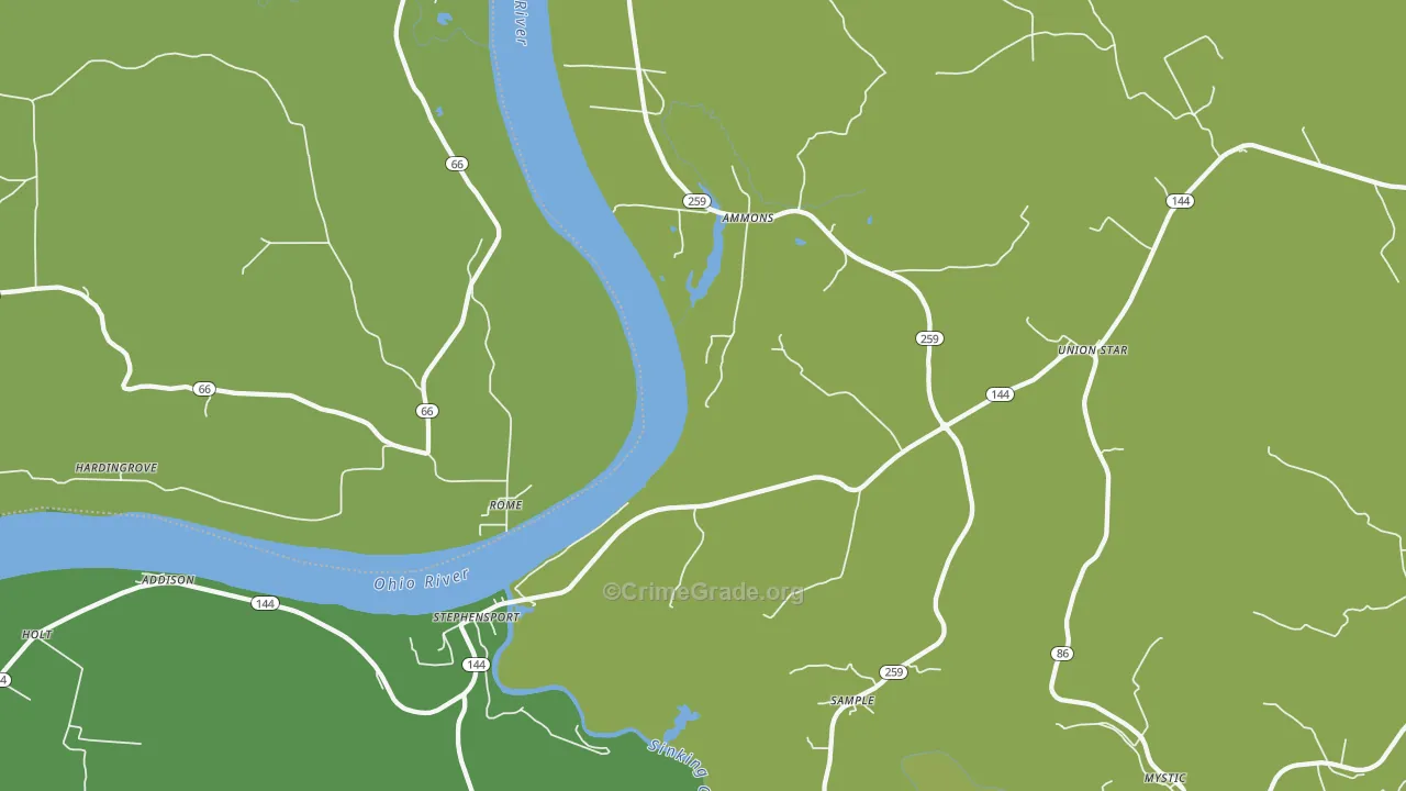40170, KY Map of Drug-Related Crime Rates