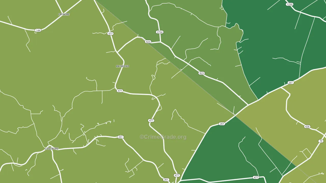 40176, KY Map of Drug-Related Crime Rates