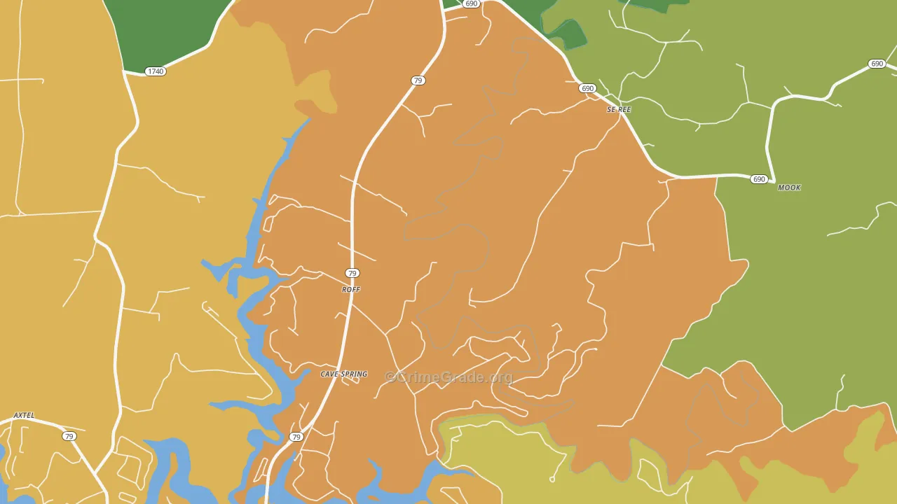40178, KY Map of Drug-Related Crime Rates