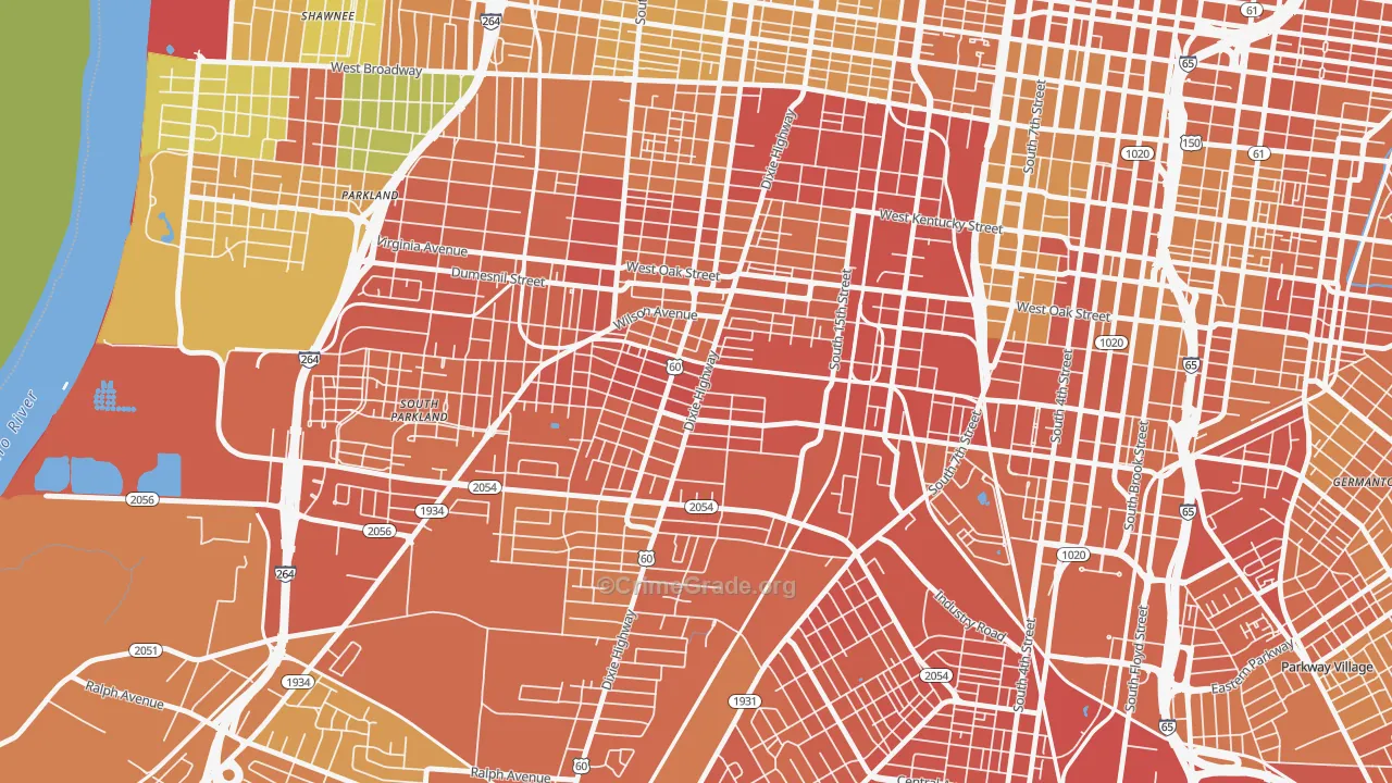 40210, KY Map of Drug-Related Crime Rates