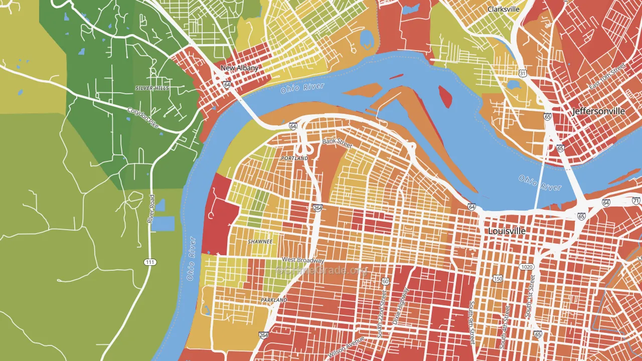 40212, KY Map of Drug-Related Crime Rates