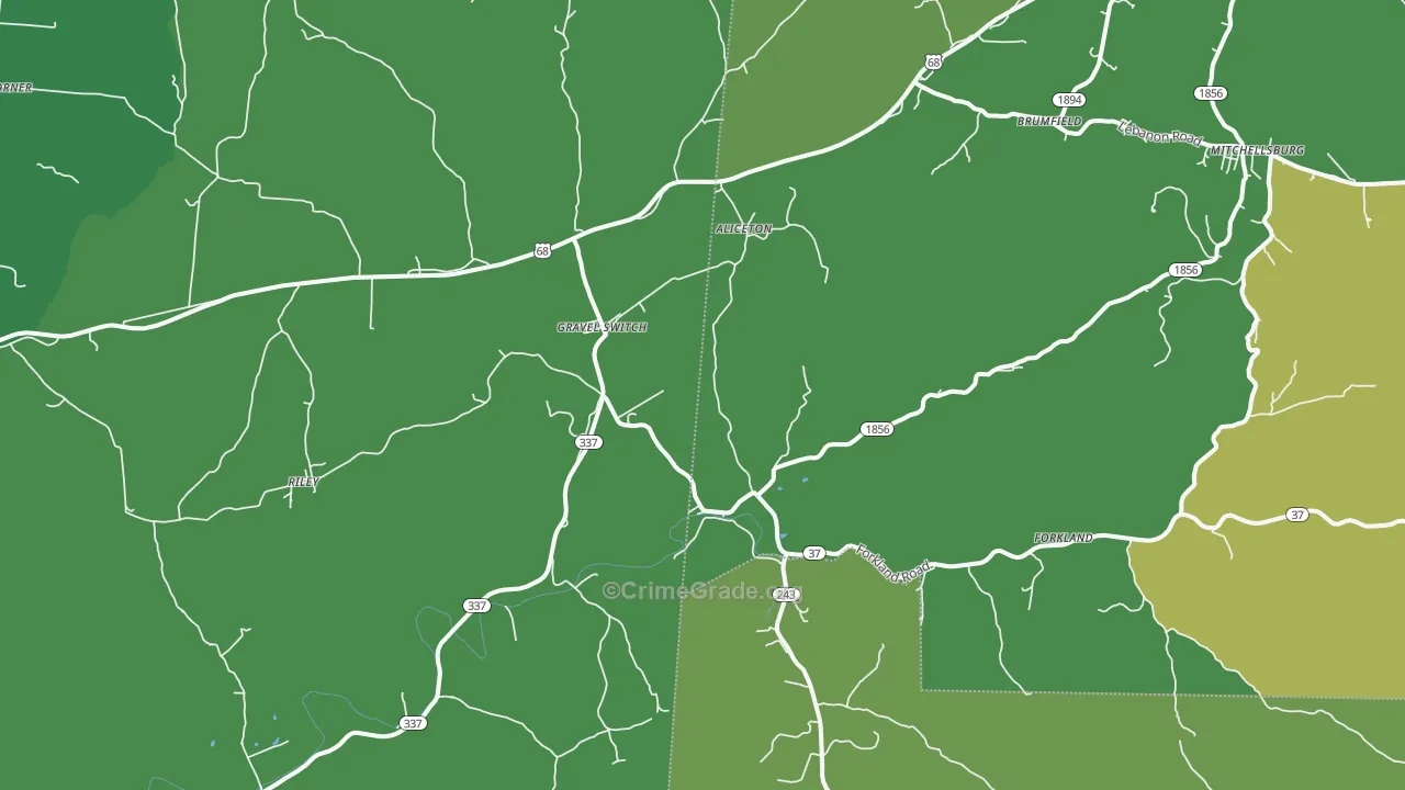 40328, KY Map of Drug-Related Crime Rates