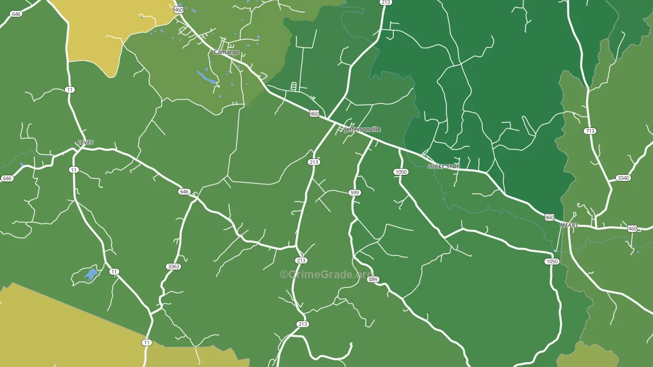 40337, KY Map of Drug-Related Crime Rates