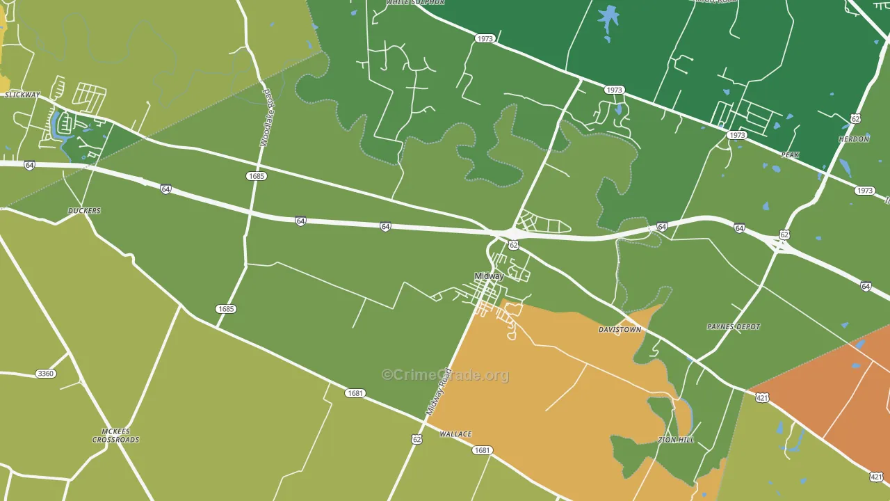 40347, KY Map of Drug-Related Crime Rates