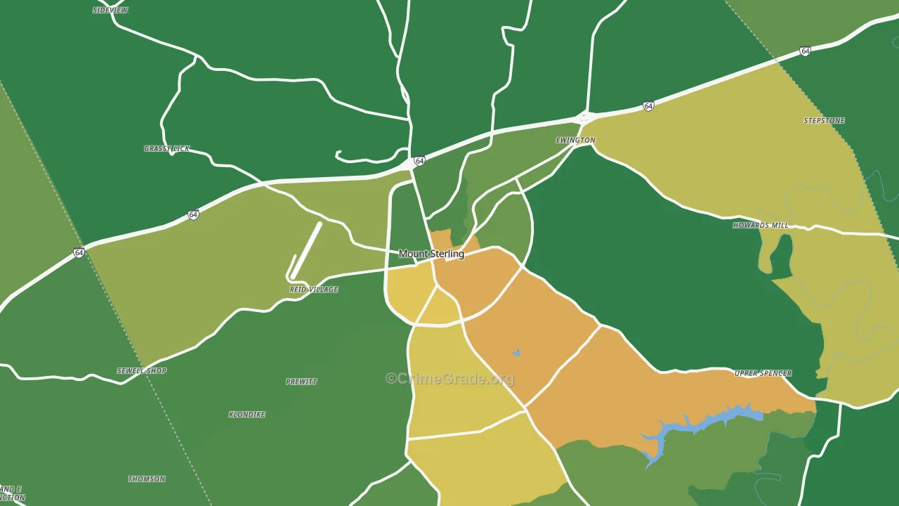 40353, KY Map of Drug-Related Crime Rates