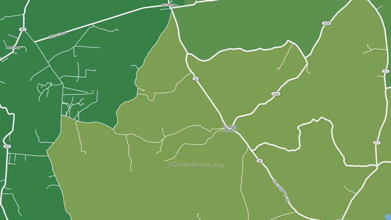 40358, KY Map of Drug-Related Crime Rates