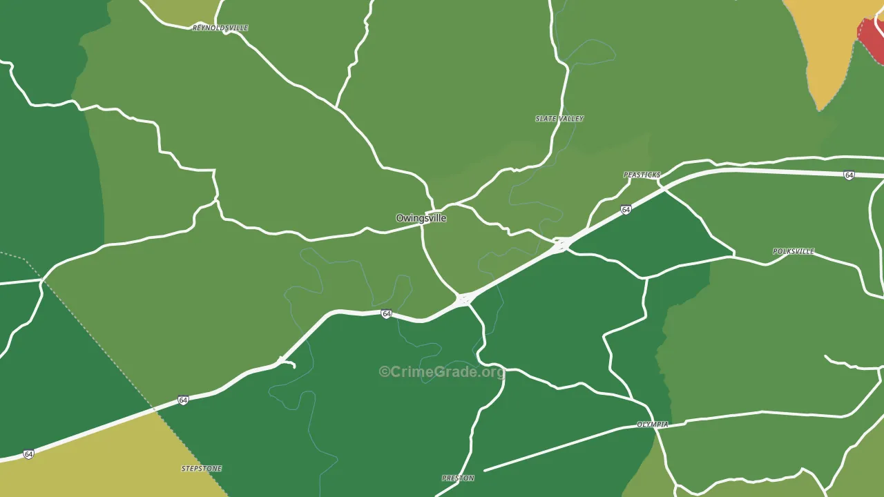 40360, KY Map of Drug-Related Crime Rates