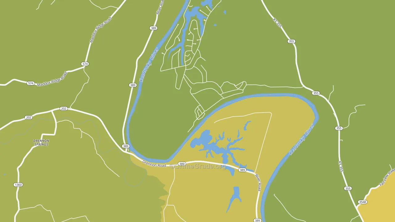 40363, KY Map of Drug-Related Crime Rates