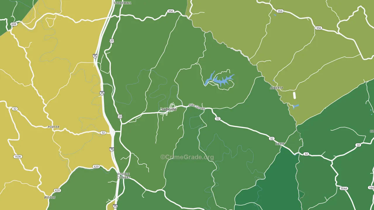 40370, KY Map of Drug-Related Crime Rates