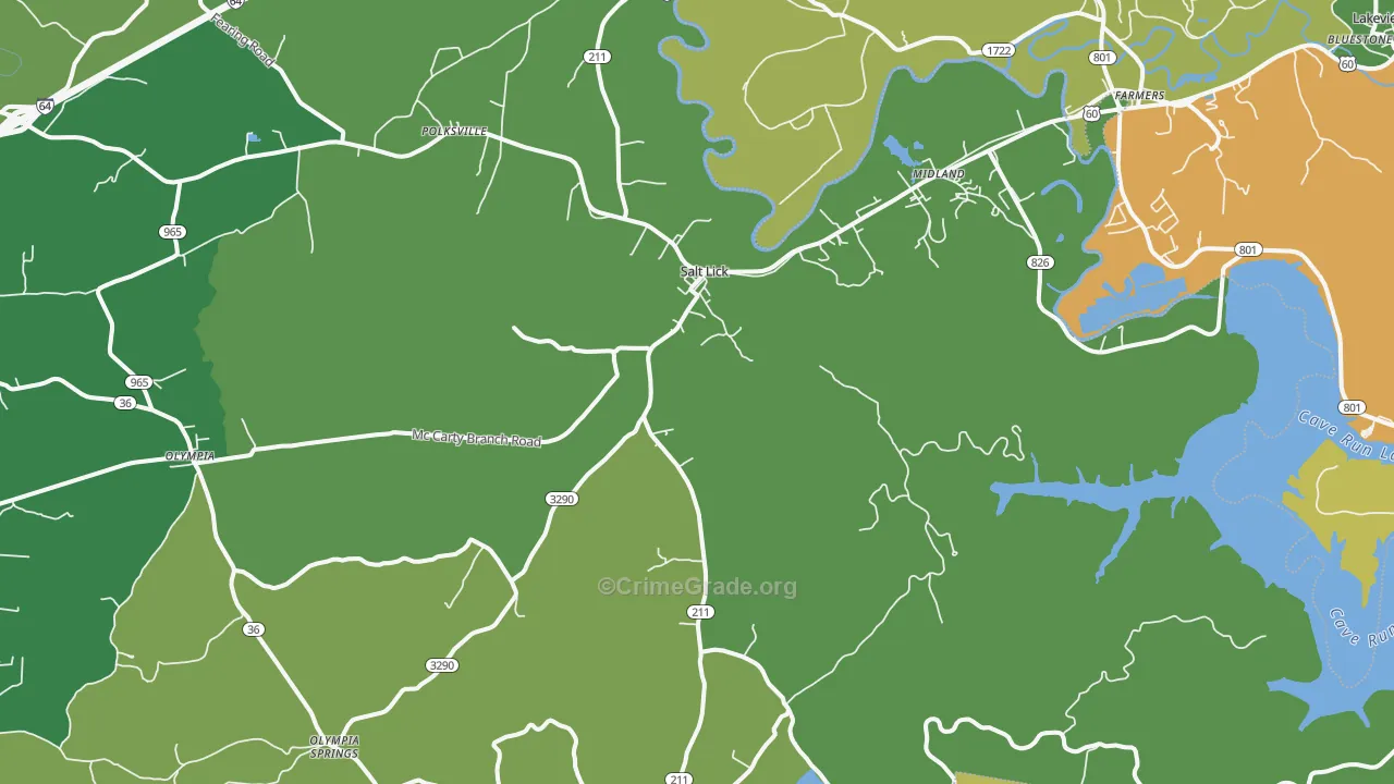 40371, KY Map of Drug-Related Crime Rates