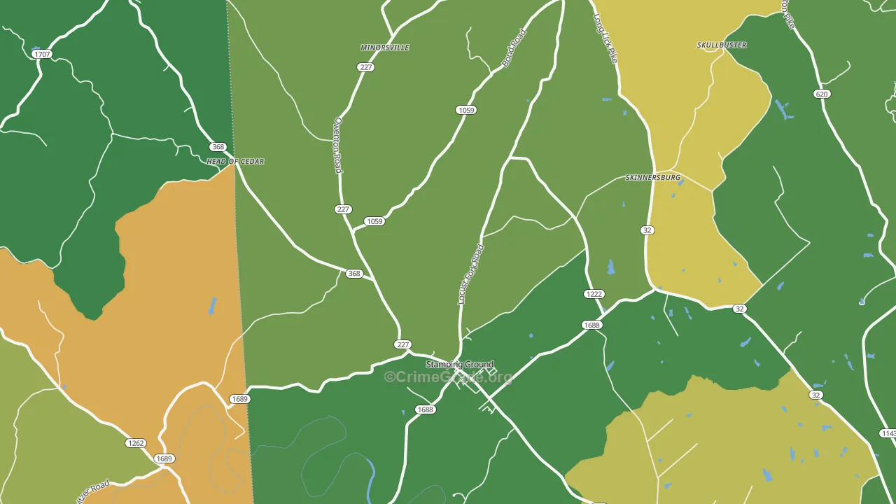 40379, KY Map of Drug-Related Crime Rates