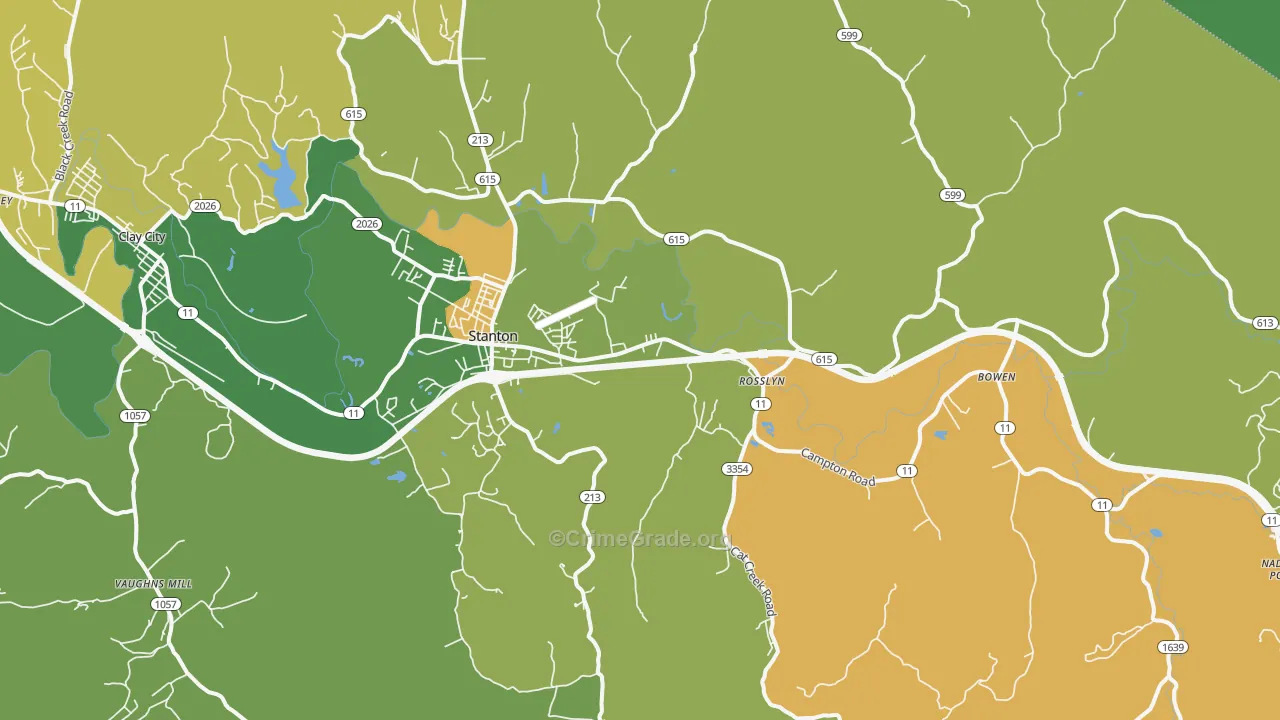 40380, KY Map of Drug-Related Crime Rates