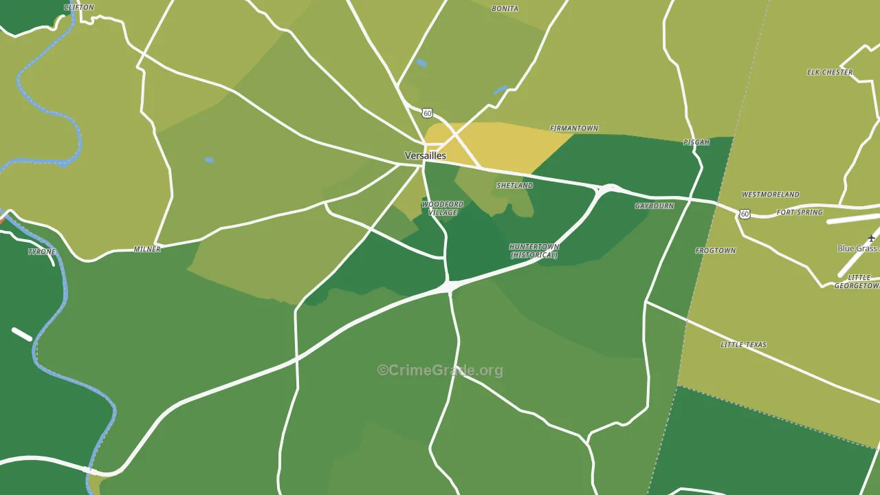40383, KY Map of Drug-Related Crime Rates