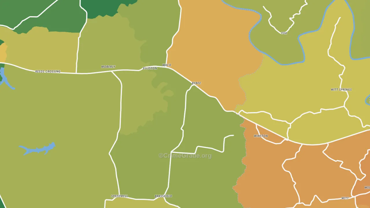 40385, KY Map of Drug-Related Crime Rates
