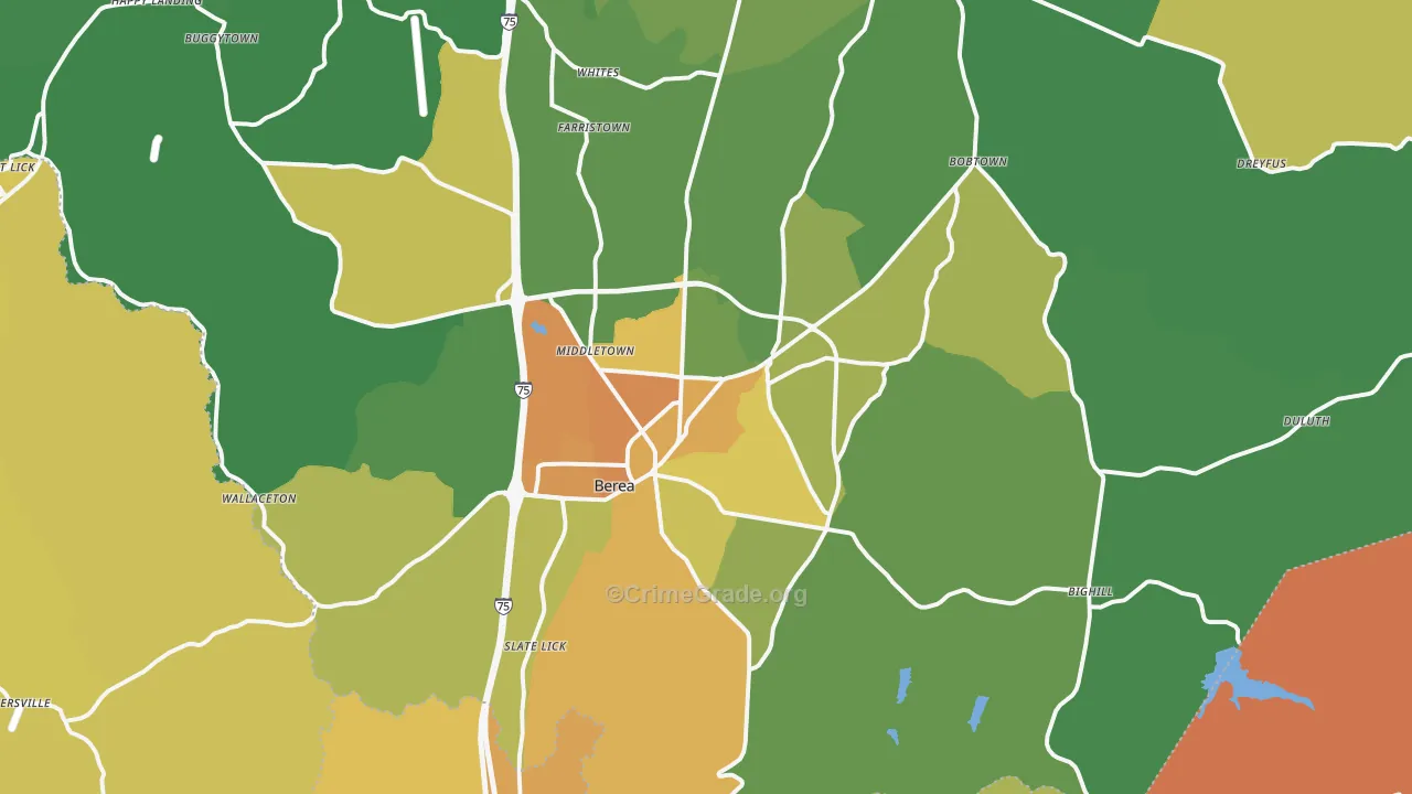 40403, KY Map of Drug-Related Crime Rates