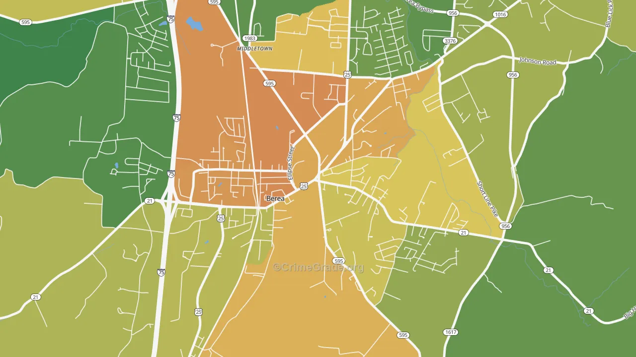 40404, KY Map of Drug-Related Crime Rates