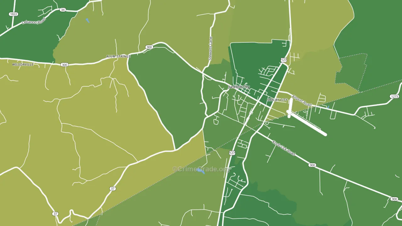 40440, KY Map of Drug-Related Crime Rates