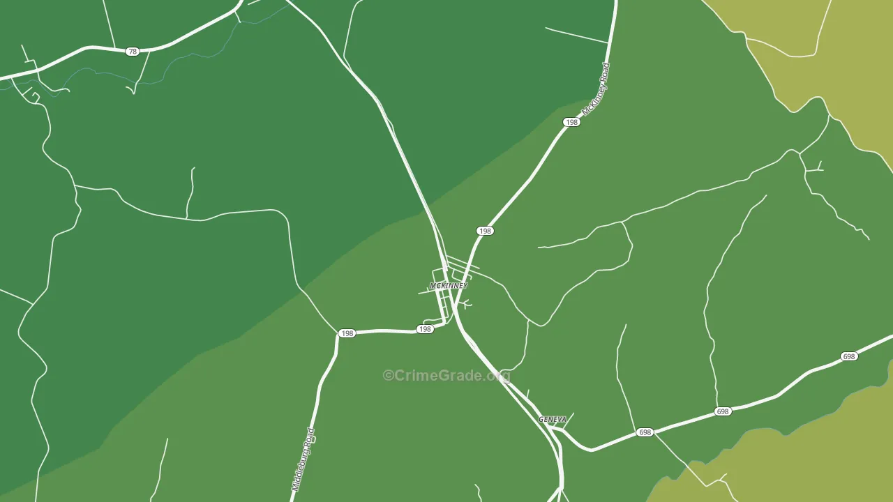 40448, KY Map of Drug-Related Crime Rates