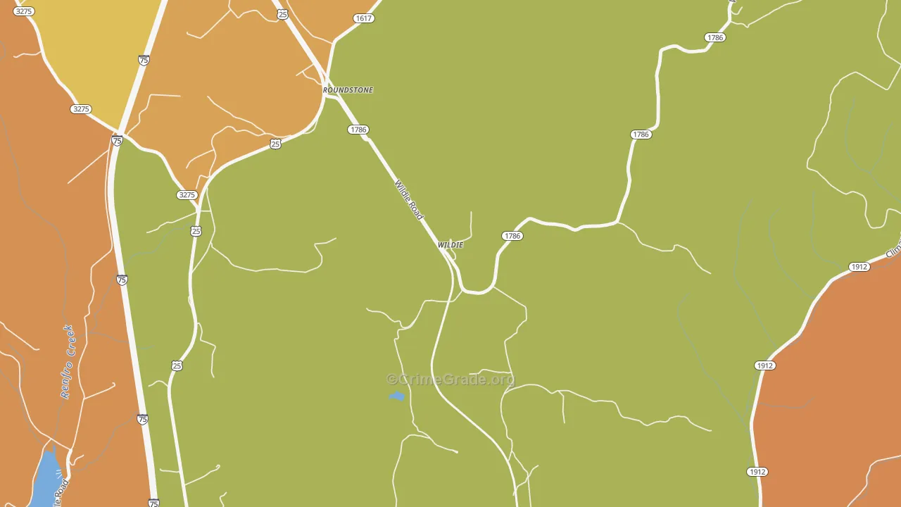 40492, KY Map of Drug-Related Crime Rates