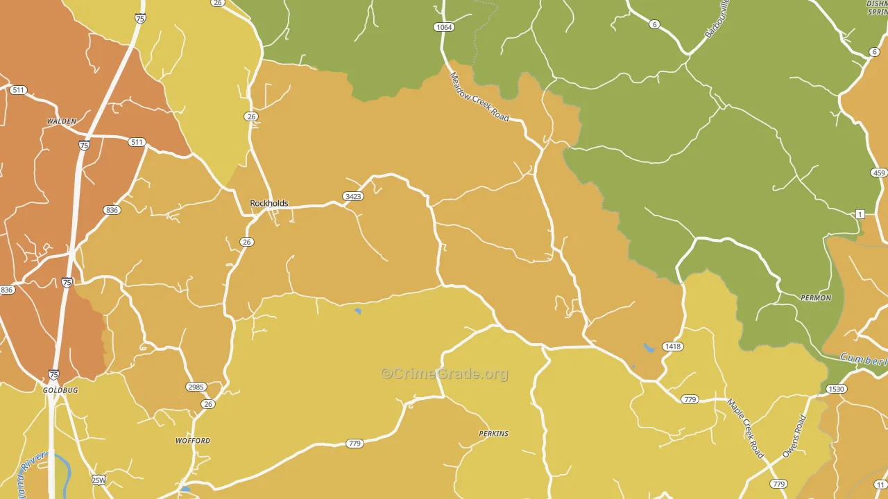 40759, KY Map of Drug-Related Crime Rates