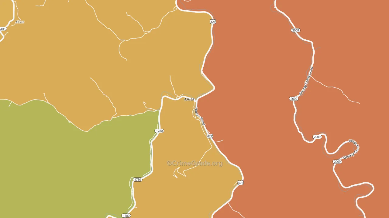 40803, KY Map of Drug-Related Crime Rates