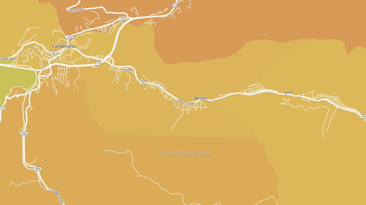 40807, KY Map of Drug-Related Crime Rates