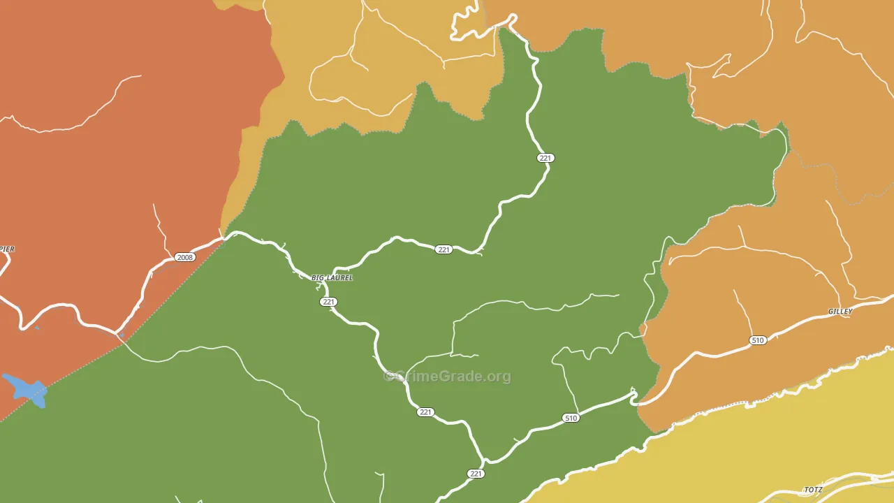 40808, KY Map of Drug-Related Crime Rates