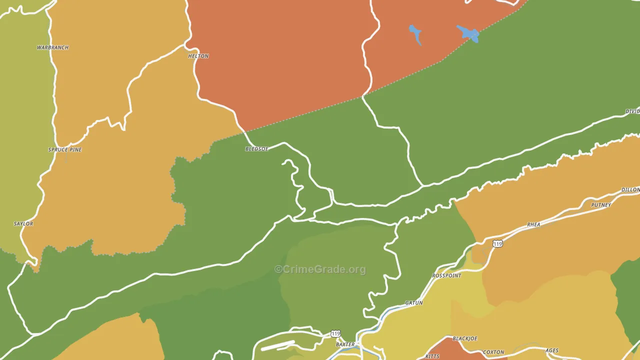 40810, KY Map of Drug-Related Crime Rates