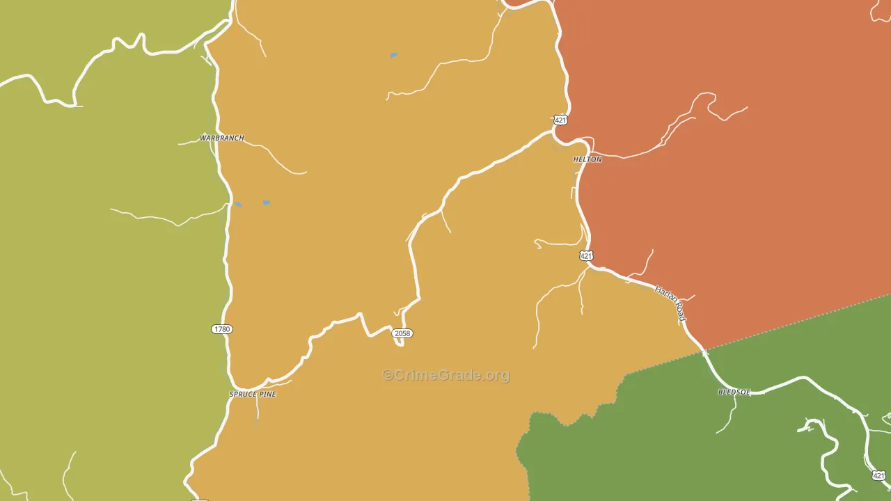 40840, KY Map of Drug-Related Crime Rates