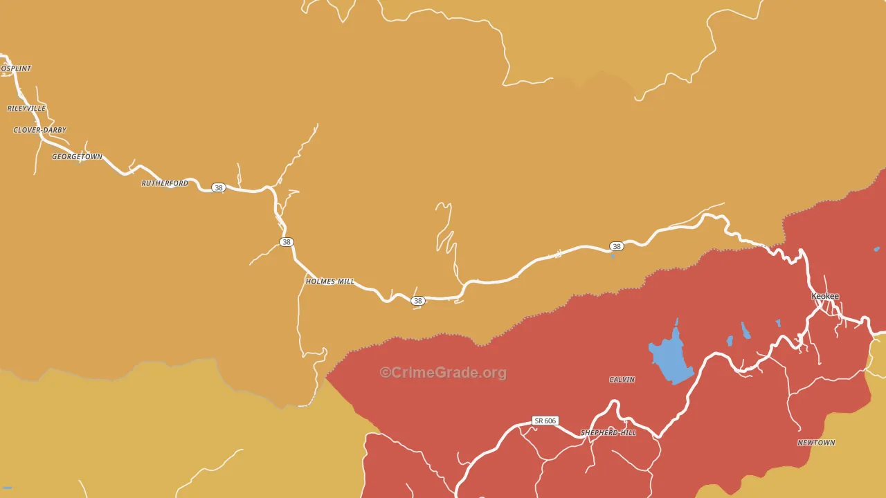 40843, KY Map of Drug-Related Crime Rates