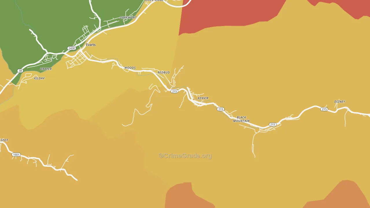 40847, KY Map of Drug-Related Crime Rates
