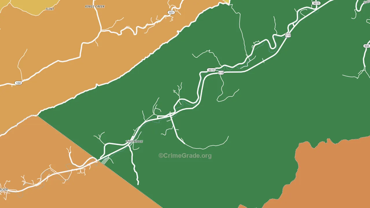 40862, KY Map of Drug-Related Crime Rates
