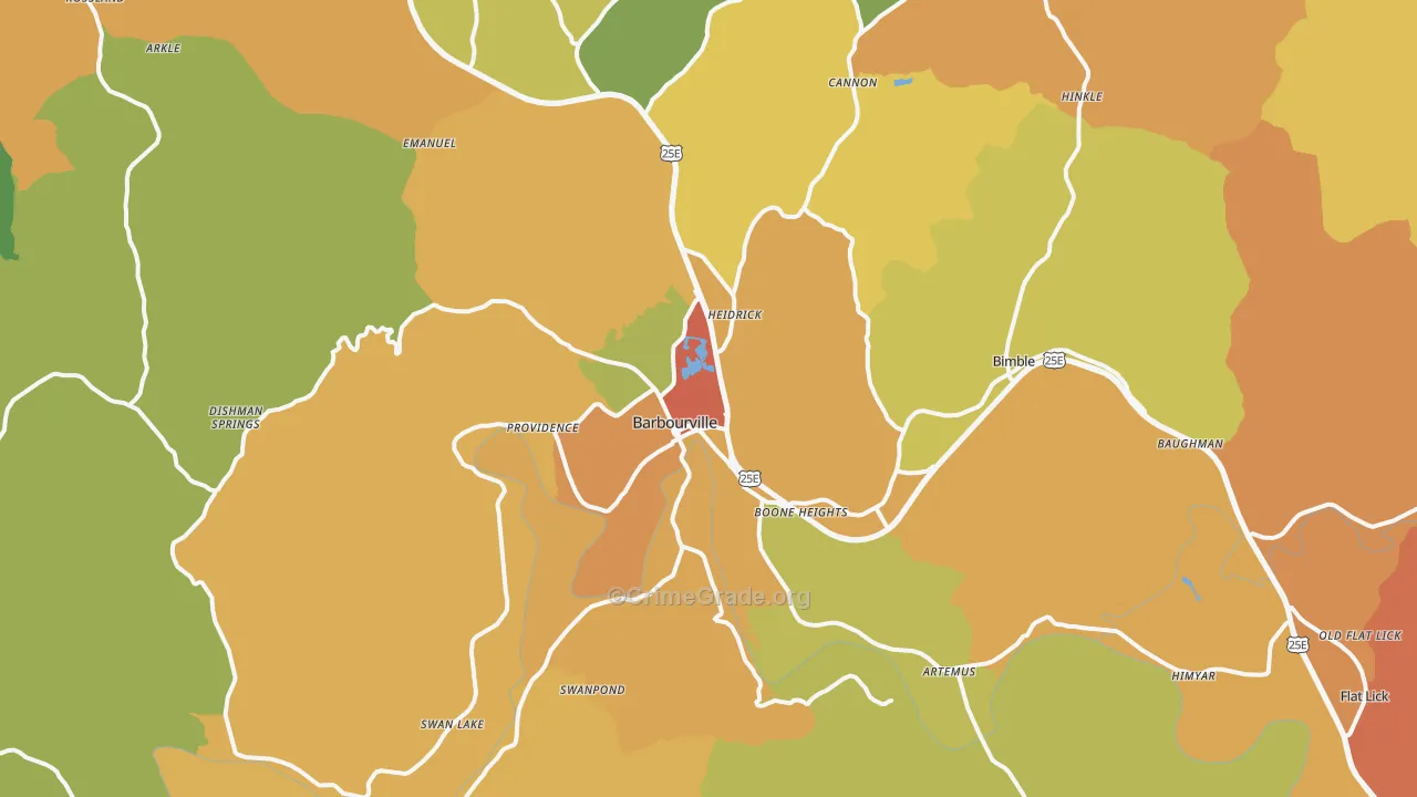 40906, KY Map of Drug-Related Crime Rates
