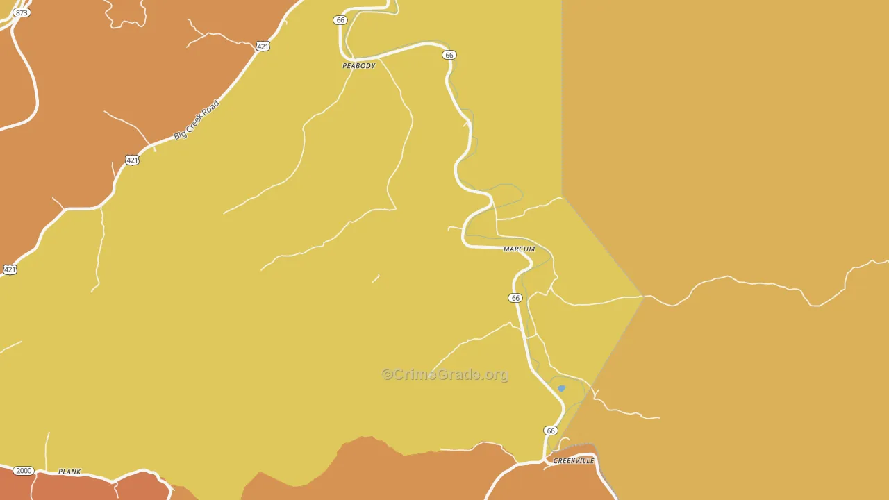 40914, KY Map of Drug-Related Crime Rates