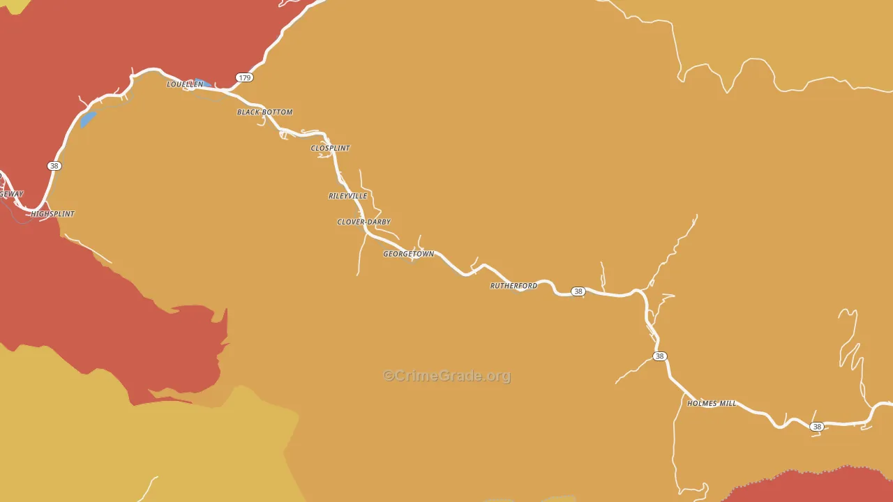 40927, KY Map of Drug-Related Crime Rates