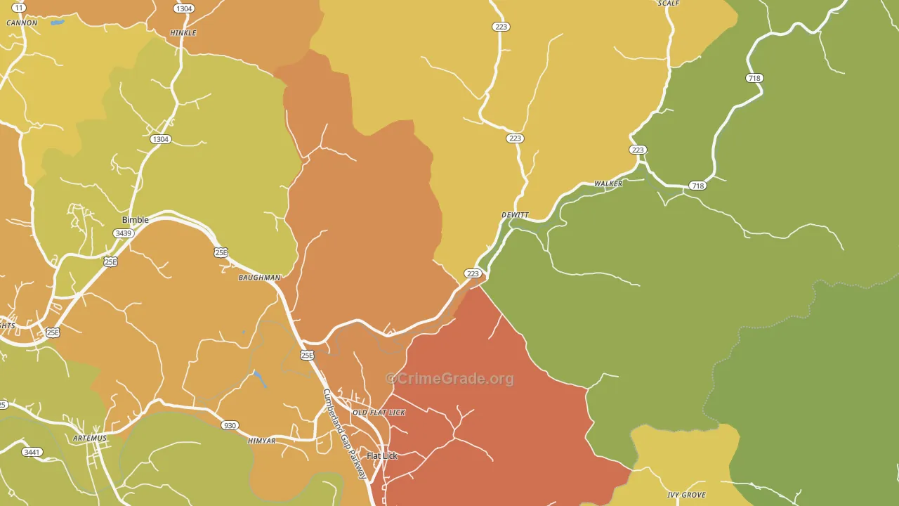 40935, KY Map of Drug-Related Crime Rates