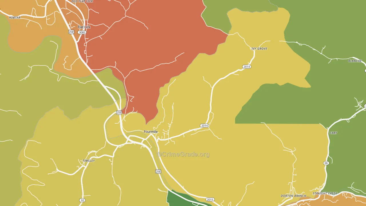 40939, KY Map of Drug-Related Crime Rates